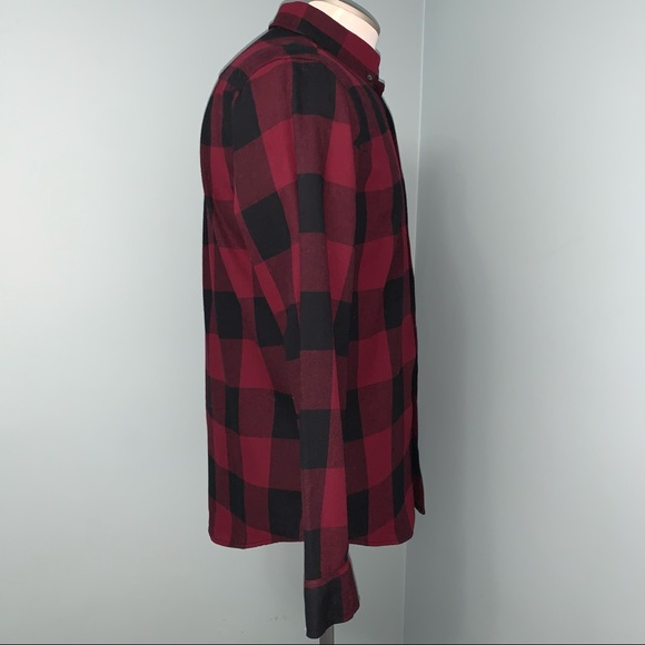 EDDIE BAUER size small Plaid Flannel long sleeve button down shirt - Picture 4 of 8